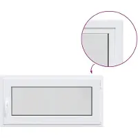 vidaXL Kleur binnenkant kelderraam Wit RISOR 105 x 55 cm