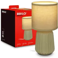 Briloner - Nachtlamp, keramieken voet, kabel schakelaar, groen, 13x27 cm