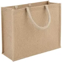 vidaXL Jute handtassen, 10 stuks, natuurlijke kleur, 42 x 33 x 19 cm, 100% Tossa-jute