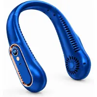 VHV - Nekventilator Zonder Bladen - Draagbare Ventilator 5 Standen - 360° Luchtstroom - Reizen/Kantoor - Blauw