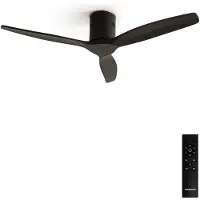 Create - Plafondventilator 40W silent 100% hout - S - Geen licht - Afstandsbediening - WIND CALM NATURAL WOOD
