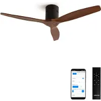 Create - Plafondventilator 40W silent 100% hout - S - Geen licht - WIFI - WIND CALM NATURAL WOOD