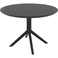 CLP Sky Tuintafel - Rond - Ø 105 cm - Polypropyleen - Weerbestendig & UV-bestendig - Bistrotafel Buiten - zwart
