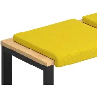 vidaXL - Bankkussen - 2 - st - Stof - Licht - Geel - Diepte - 35 - cm