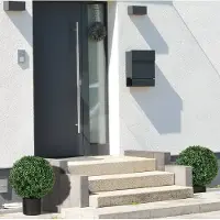 STILVORA Kunstplanten 2 Delig Set Buxus Bol 52 Cm Met Bloempot UV Bestendig PE Staal Groen Voor Tuin En Woonkamer Decoratie