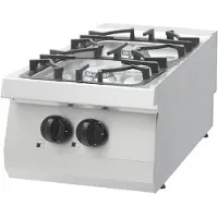 Maxima Heavy Duty Kookplaat 2 Pitten Enkel 70 cm Diep 15 kW Gas