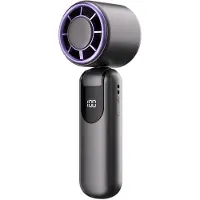 VHV -Mini Handventilator met IJskoeling - 100 Snelheden Turbo Fan met LED Display - 90° Opvouwbare Handventilator met Supergeleidende Koelplaat - Draagbare Stille Ventilator voor Reizen en Kantoor