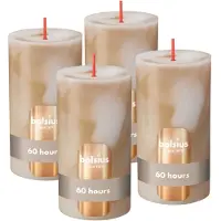 Bolsius Marmer Stompkaars - Marble - Botticino Beige - 4 stuks - 13 cm - 60 Branduren
