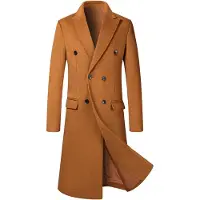 Allthemen Heren Wollen Dikke Coat - Slim Fit Overgangsjas - XS