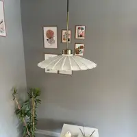 Bamyum Risso hanglamp, industriële Modern stijl, Ø34 cm, wit metalen lamp