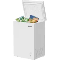 Kitchenbrothers Vrieskist - 99L - Diepvrieskist - Tot -15 Graden Omgevingstemperatuur - Vrijstaande Vriezer - Incl. Mand - Wit