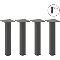 vidaXL Salontafelpoten 4 st 30-32 cm staal antraciet