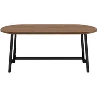 MODFU Eettafel - Afgeronde Hoeken - Modern - Walnoot - 180 X 80 X 75 Cm