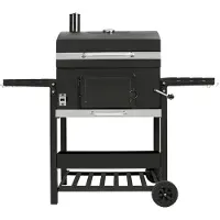 Monster XL-BBQ rookoven, houtskoolgrill, draagbaar voor buiten en tuin