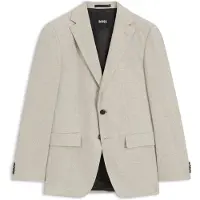 BOSS Slim-fit blazer van een wol-kasjmiermix met dessin Maat 44