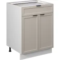 Vicco Fame-Line Onderkast voor spoelbak/kookplaat – 60 cm met lade, zonder werkblad GrijsBeige
