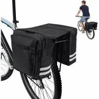 VHV - Fietstas Bagagedrager 30L - Dubbele Achtertas van 600D Oxford - Reflecterend voor Toerfiets en Mountainbike