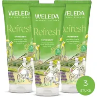 Weleda Refresh Douchecrème - 3x 200ml - Voordeelverpakking - Frisse Geur Van Citrus & Litsea Cubeba - Activeert & Verfrist - Mild & Droogt Huid Niet Uit - 100% Natuurlijke Ingrediënten