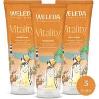 Weleda Vitality Douchecrème - 3 x 200ml - Voordeelverpakking - Geur Van Grapefruit & Mandarijn - Reinigt Mild & Droogt Niet Uit - 100% Natuurlijke Ingrediënten - 600 ml