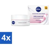 Nivea 4 x - Essentials Dagcrème - Voedende Gezichtscrème - SPF 30 - Met Amandelolie & Sheaboter - Droge huid - 50 ml - Dagcrème - Voeden Dagcrème - Droge Huid - SPF 30 - Amandelolie