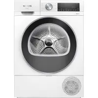 Siemens WQ33G1DANL IQ500 – Wasdroger - Warmtepompdroger - 8 kg - Auto Dry droogt automatisch tot de gewenste droogtegraad - Wit