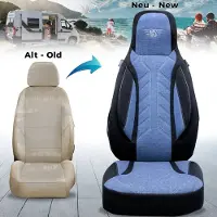 BREMER SITZBEZÜGE Premium Camper stoelhoezen voor Dreamer Select Camper Can XL PLKT206 in Zwart/Blauw (2 losse stoelen)