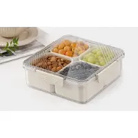 VHV - Broodtrommel - Lunchbox - Snack Tray - Stijlvolle Serveerschaal voor Snacks, Noten & Fruit - Decoratieve Opbergdoos voor de Woonkamer - Modern Design - Perfect voor Visite & Keuken