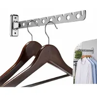 VHV - Droogrek Wandmontage - Opvouwbare Kledingstang van RVS tot 30 kg - Ruimtebesparend voor Balkon en Badkamer