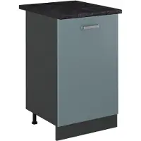 Vicco Keukenonderkast R-Line Blauw-grijs/Antraciet 50 cm antraciet werkblad, Model 70260