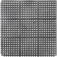 ANRO Rubberen Ringmat Zwart 90x90cm – Honingraatmat Deurmat Antislip Rubbermat Buiten Schoonloopmat