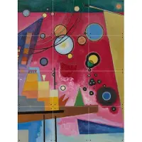 IXXI Heavy Red, Kandinsky & Bridgeman Images - 60 x 80 cm - Gratis ophangtool - Grote wanddecoratie en posters - Kleurrijk, Abstract, Klassiek