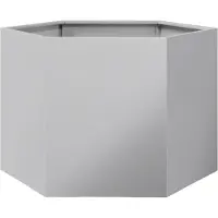 vidaXL Plantenbak zeshoek 69x60x45 cm gegalvaniseerd staal