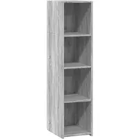 vidaXL Hoge kast 30x41x124 cm bewerkt hout grijs sonoma eikenkleurig