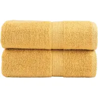 vidaXL Premium washandjes SOLUND 2 stuks goud 30x30cm 600 g/m²