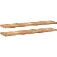 vidaXL Wandschappen 2 st zwevend olieafwerking 140x30x4 cm acaciahout