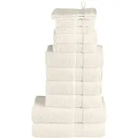 vidaXL 12-delige Handdoekenset SOLUND 600 g/m² crèmekleurig