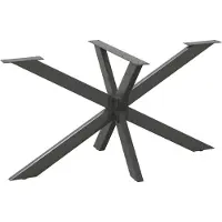 vidaXL Eettafelpoot spider vorm 150x78x(72-73) cm staal antraciet