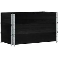 vidaXL Plantenbak 100x50 cm massief grenenhout zwart