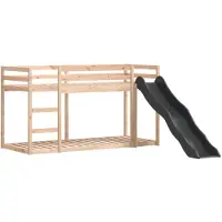 vidaXL Stapelbed met glijbaan en ladder massief grenenhout 80x200 cm