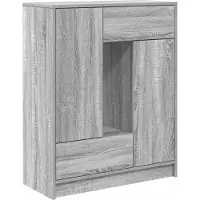 vidaXL Dressoir met lades en deuren, grijs Sonoma, 73x31x90 cm