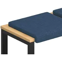 vidaXL Bankkussen 4 st Stof Blauw Diepte 35 cm