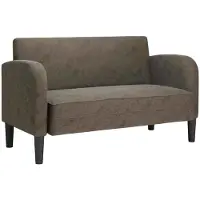 vidaXL Loveseat bank 110 cm kunstleer donkergrijs