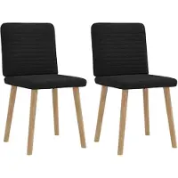vidaXL Eetkamerstoelen 2 st stof zwart