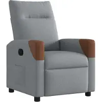 vidaXL Fauteuil verstelbaar stof lichtgrijs