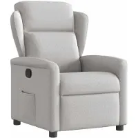 vidaXL Fauteuil verstelbaar stof wolk grijs