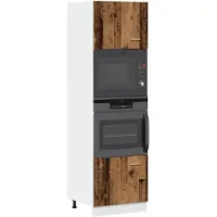 vidaXL Magnetronkast Lyon, uitstraling van oud hout, 60x57x207 cm, houtvezel