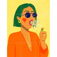 IXXI Inhale The Nature, Raissa Oltmanns - 60 x 80 cm - Grote wanddecoratie en posters - Speels, Digitale Kunst, Grafisch Ontwerp, Illustraties
