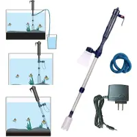 Snq Waterwisselaar – Aquariumwaterwisselaar – Visafval opruimen – Waterpomp – 220 V – Elektrische vijverstofzuiger voor aquarium - Sifonwerking - Grindfilter - Zandreiniger– 56–82 cm