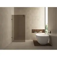 Wiesbaden Inloopdouche Less 120x200 cm 8 mm Nano Vintage Brons Glas Mat Zwart