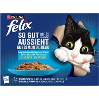 Felix PURINA As Good as It Looks 12-Pack Wet Cat Food, A Variety of Flavors from the Water (1 x 12 x 85g)
